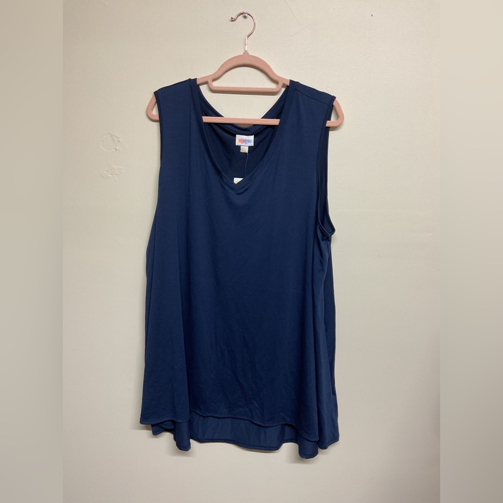 LuLaRoe Navy Sleeveless V-Neck Tank Top